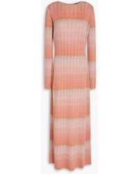 Missoni - Cutout Metallic Crochet-Knit Maxi Dress - Lyst