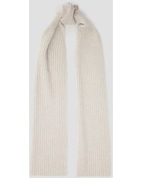 N.Peal Cashmere - Metallic Ribbed Cashmere-blend Scarf - Lyst