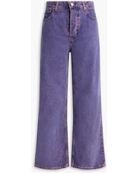 Ganni - High-Rise Straight-Leg Jeans - Lyst