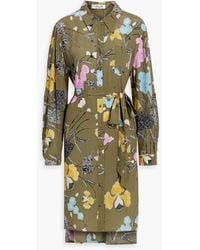 Diane von Furstenberg - Prita Floral-Print Crepe De Chine Shirt Dress - Lyst