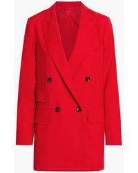 Max Mara - Nebbie Double-Breasted Wool-Crepe Blazer - Lyst