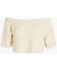 Ba&sh - Jensen Cropped Cotton Sweater - Lyst