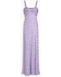 Missoni - Metallic Crochet-Knit Maxi Dress - Lyst