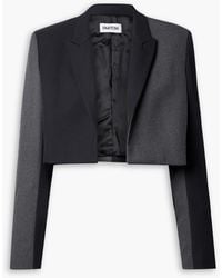 Partow - Florian verkürzter, zweifarbiger blazer aus woll-twill - Lyst