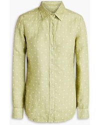 120% Lino - Swiss-dot Linen Shirt - Lyst