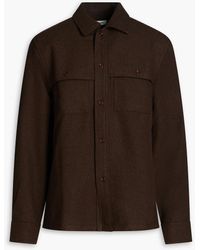 Sandro - Wool-blend Flannel Overshirt - Lyst