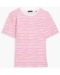 ATM - Striped Cotton-jersey T-shirt - Lyst