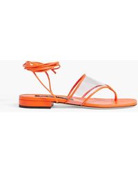 Sergio Rossi - Sr Lunettes 15 Leather And Pvc Sandals - Lyst