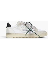 Off-White c/o Virgil Abloh - 5.0 Distressed Suede, Leather And Canvas Sneakers - Lyst
