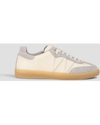 Max Mara - Paco Leather And Suede Sneakers - Lyst