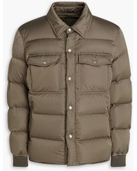 Tom Ford - Leather-Trimmed Quilted Padded Shell Down Jacket - Lyst