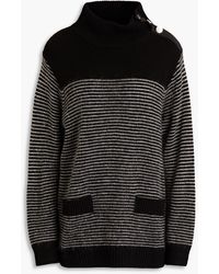 Claudie Pierlot - Striped Wool-blend Turtleneck Sweater - Lyst