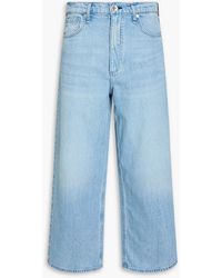 Rag & Bone - Annie Cropped Faded High-Rise Wide-Leg Jeans - Lyst