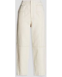 Gentry Portofino - Cotton And Linen-blend Canvas Tapered Pants - Lyst