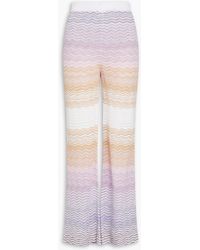 Missoni - Crochet-knit Cotton-blend Flared Pants - Lyst
