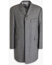 Thom Browne - Wool-blend Flannel Coat - Lyst