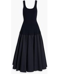 Jonathan Simkhai - Silas Stretch-Knit And Cotton Midi Dress - Lyst