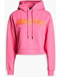 Jacquemus - Pate À Modeler Cropped Logo-print French Cotton-terry Hoodie - Lyst