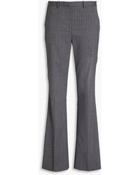 Theory - Pinstriped Wool-blend Twill Flared Pants - Lyst