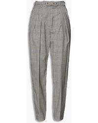 Zimmermann - Luminous Belted Prince Of Wales Checked Wool Tapered Pants - Lyst