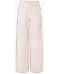 Stella McCartney - Canvas-trimmed High-rise Wide-leg Jeans - Lyst