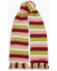 Alanui - Under The Northern Sky Fringed Striped Alpaca-blend Scarf - Lyst