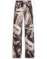 Helmut Lang - Printed High-rise Straight-leg Jeans - Lyst