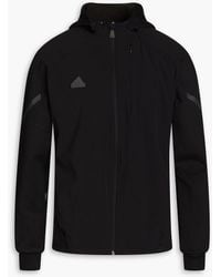 adidas Originals - Appliquéd Tech-jersey Paneled Shell Hooded Jacket - Lyst