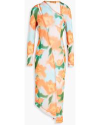 Rejina Pyo - Asymmetric Floral-print Stretch-jersey Dress - Lyst