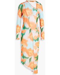 Rejina Pyo - Asymmetrisches kleid aus stretch-jersey mit floralem print - Lyst