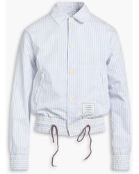 Thom Browne - Striped Cotton-Seersucker Shirt - Lyst