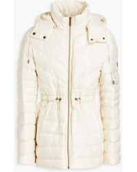 MICHAEL Michael Kors - Quilted Shell Down Hooded Jacket - Lyst