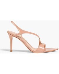 Gianvito Rossi - Mayfair 85 Patent Leather Slingback Sandals - Lyst