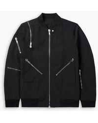 Rick Owens - Zip-detailed Canvas Bomber Jacket - Lyst