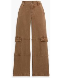 FRAME - The Station Cropped Twill Cargo Pants - Lyst