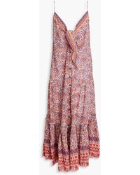 Veronica Beard - Abilene ruffled paisley-print jacquard mini dress - Lyst