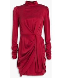 Zimmermann - Draped Silk-Blend Mini Dress - Lyst
