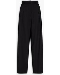 JOSEPH - Mericourt Pleated Wool-blend Twill Wide-leg Pants - Lyst