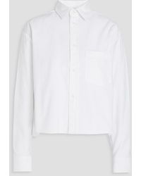 RED Valentino - Plissé Cotton-blend Piqué Shirt - Lyst