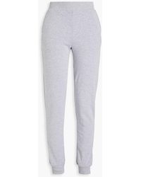L'Agence - Mélange French Terry Track Pants - Lyst