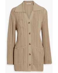 By Malene Birger - Samina Pointelle-Knit Cotton-Blend Cardigan - Lyst