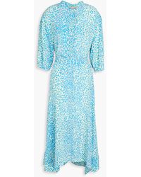Stella McCartney - Leopard-print Silk Crepe De Chine Midi Dress - Lyst
