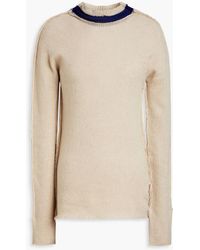 Marni - Two-tone Cashmere And Wool-blend Sweater - Lyst