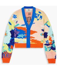 Stella McCartney - The Beatles Get Back Cropped Embroidered Intarsia Wool And Cotton-blend Cardigan - Lyst