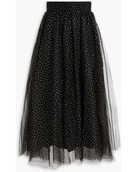 Zimmermann - Glittered Tulle Midi Skirt - Lyst