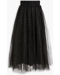 Zimmermann - Glittered Tulle Midi Skirt - Lyst