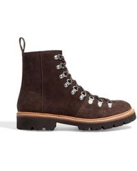 Grenson Nanette Suede Ankle Boots - Brown