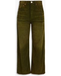 RE/DONE - Cropped Cotton-corduroy Wide-leg Pants - Lyst