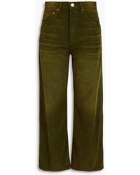 RE/DONE - Cropped Cotton-corduroy Wide-leg Pants - Lyst