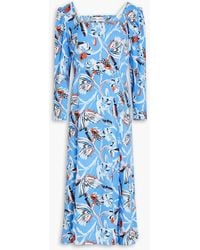 Diane von Furstenberg - Joanna Floral-print Crepe Midi Dress - Lyst